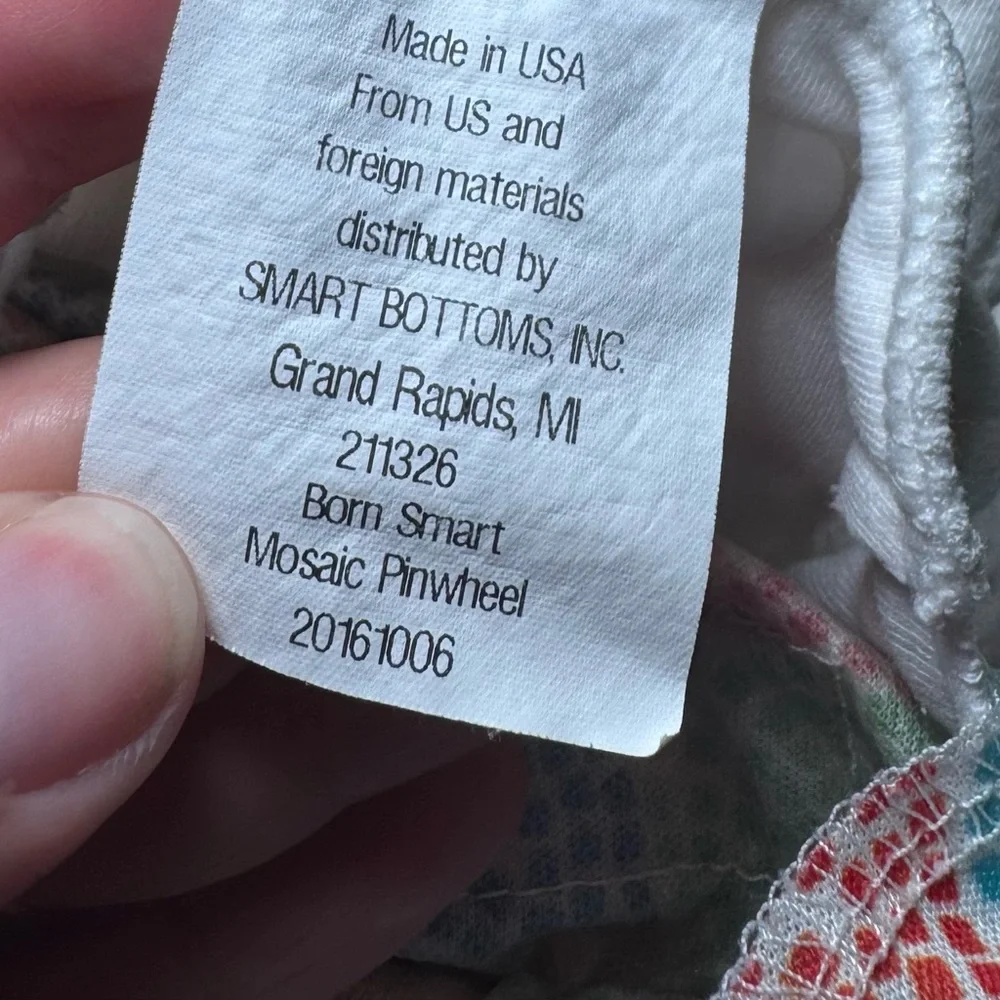 Smart Bottoms AIO Newborn Mosaic Pinwheel Cloth Diaper